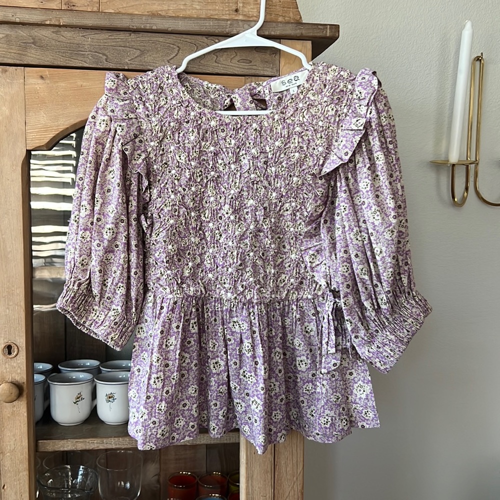 Sea NY Ida Smocked Top
